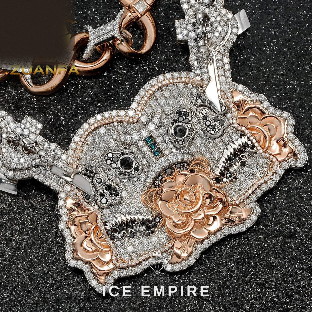 Iced Out 925 Silver Moissanite Pendant