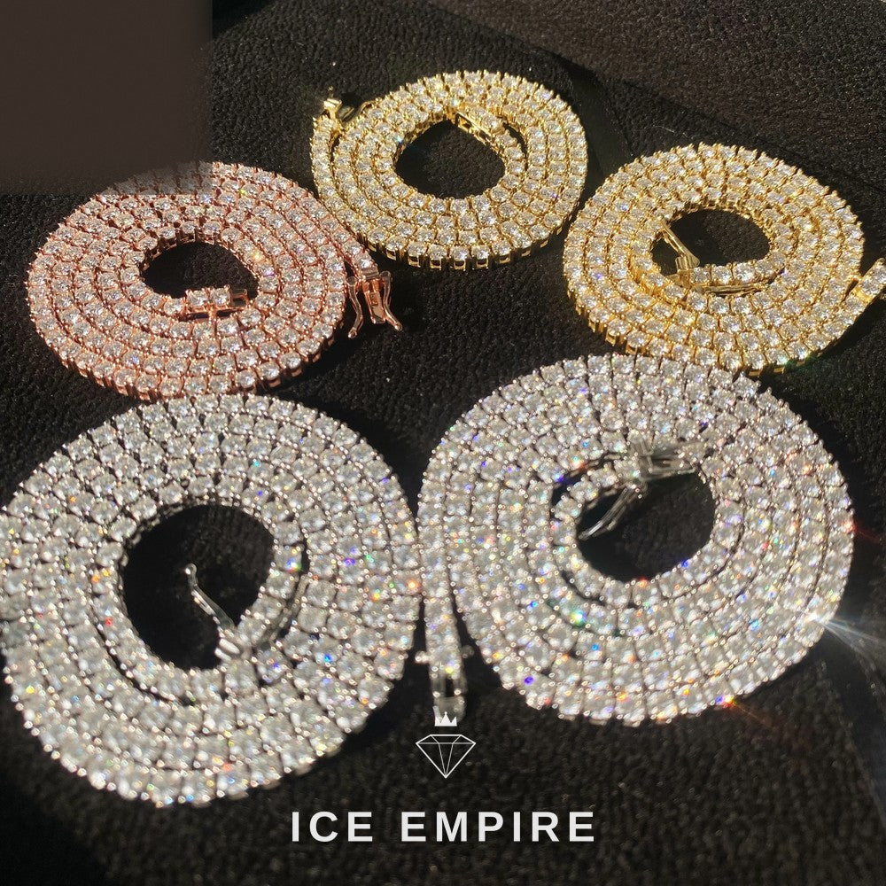 Iced Out Gold Plated Moissanite Cuban Chain