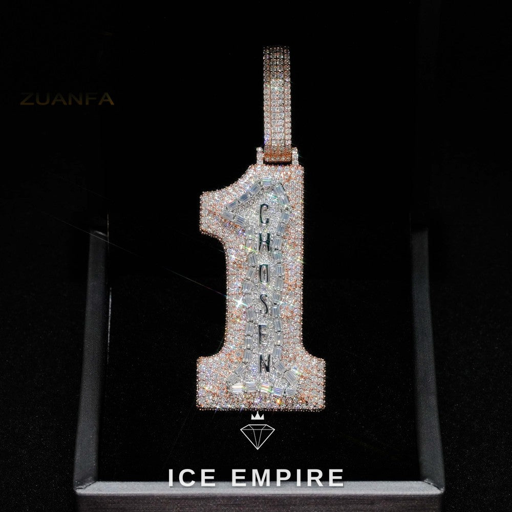Iced Out Cross 925 Silver Moissanite Pendant