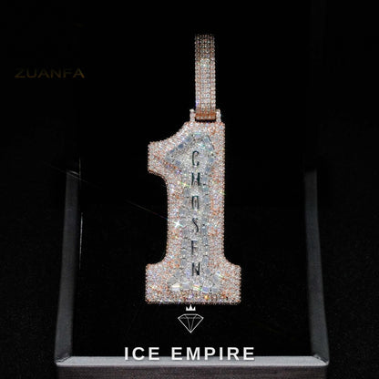 Iced Out Cross 925 Silver Moissanite Pendant