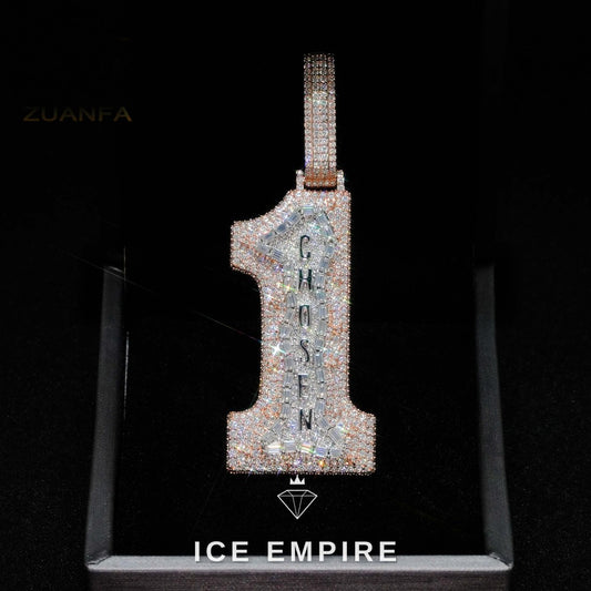 Iced Out Cross 925 Silver Moissanite Pendant