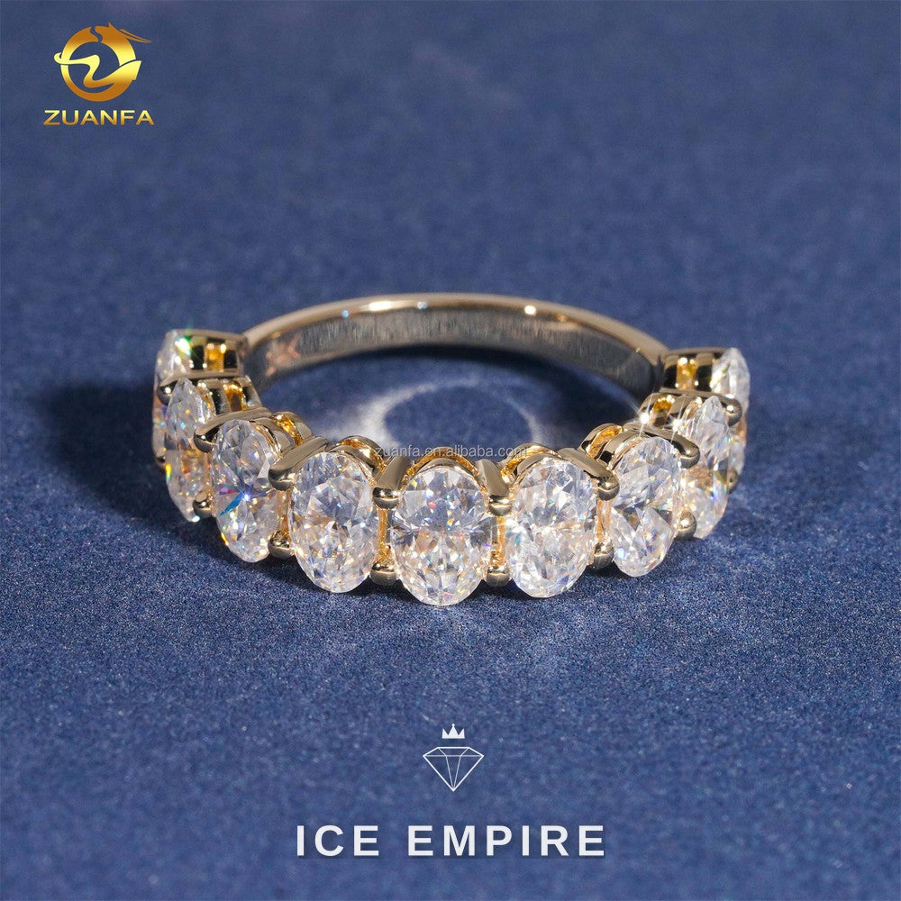 Iced Out 14K Gold Lab Grown Diamond Ring
