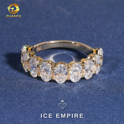 Iced Out 14K Gold Lab Grown Diamond Ring