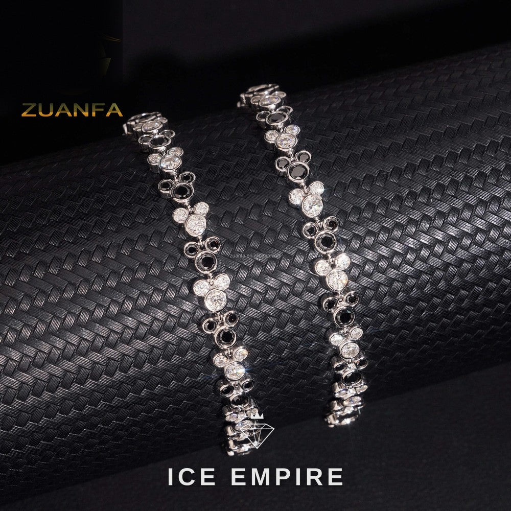 Iced Out 925 Silver Moissanite Tennis Bracelet