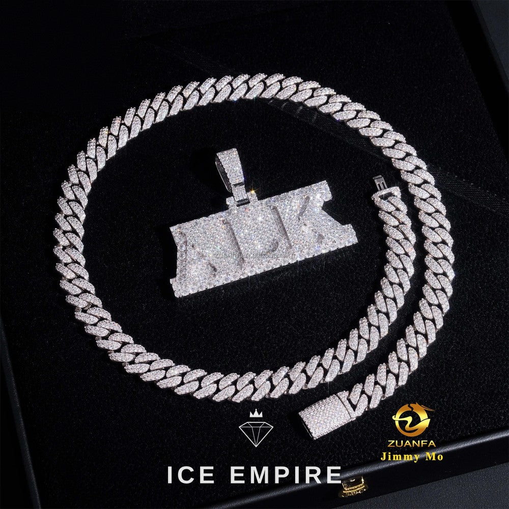 Iced Out 925 Silver Pendant