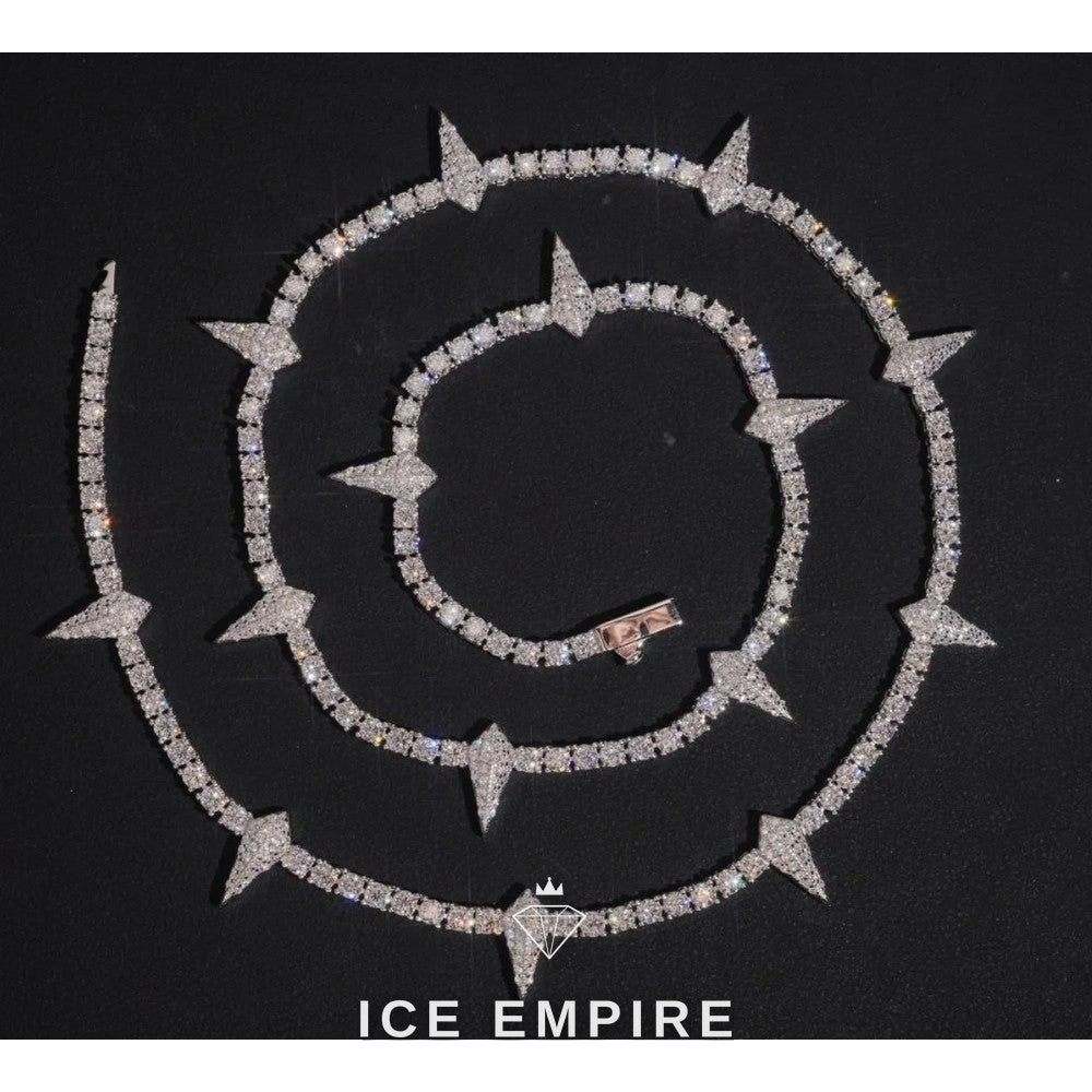 Iced Out Rose Gold Plated Moissanite Cuban Chain