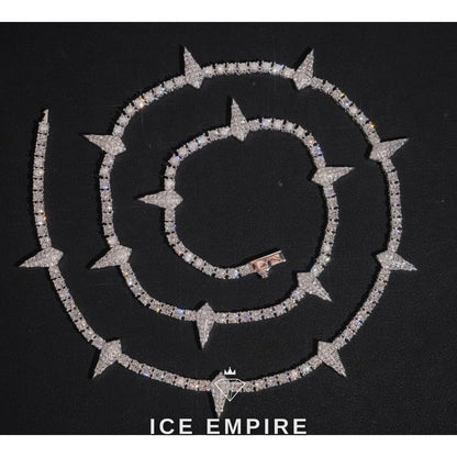 Iced Out Rose Gold Plated Moissanite Cuban Chain