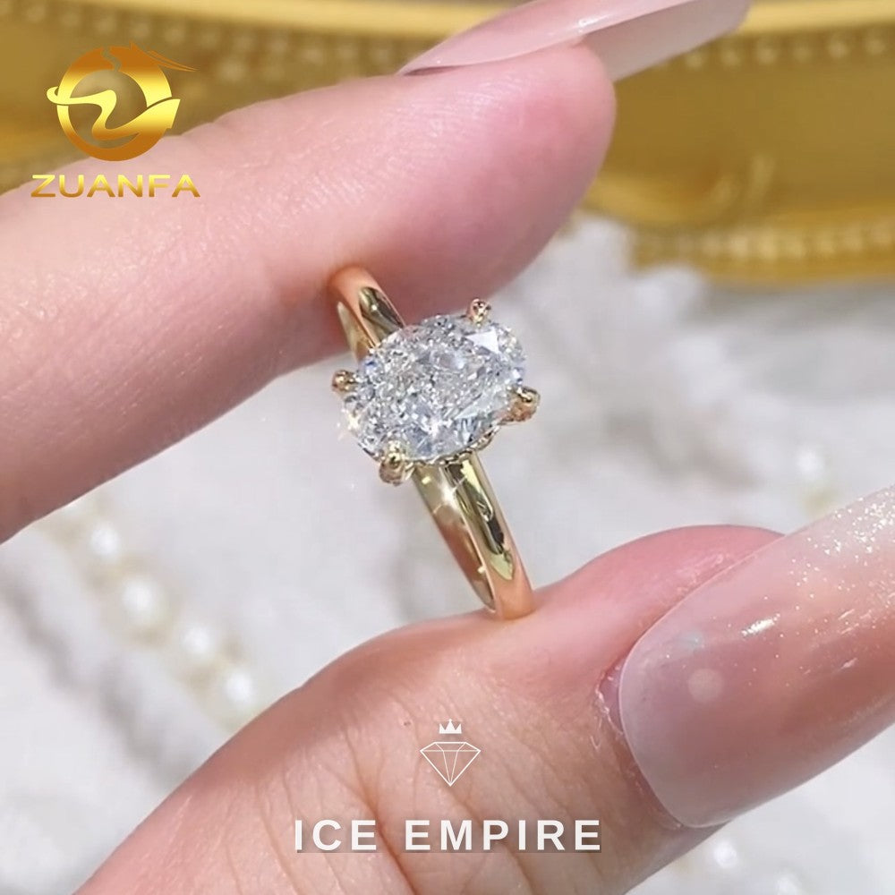 Iced Out Gold Plated Lab Grown Diamond Ring