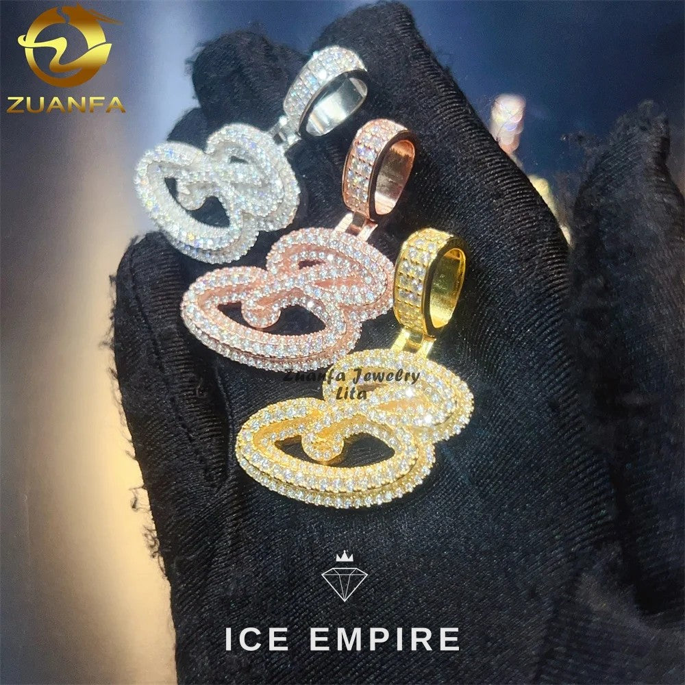 Iced Out 925 Silver Pendant