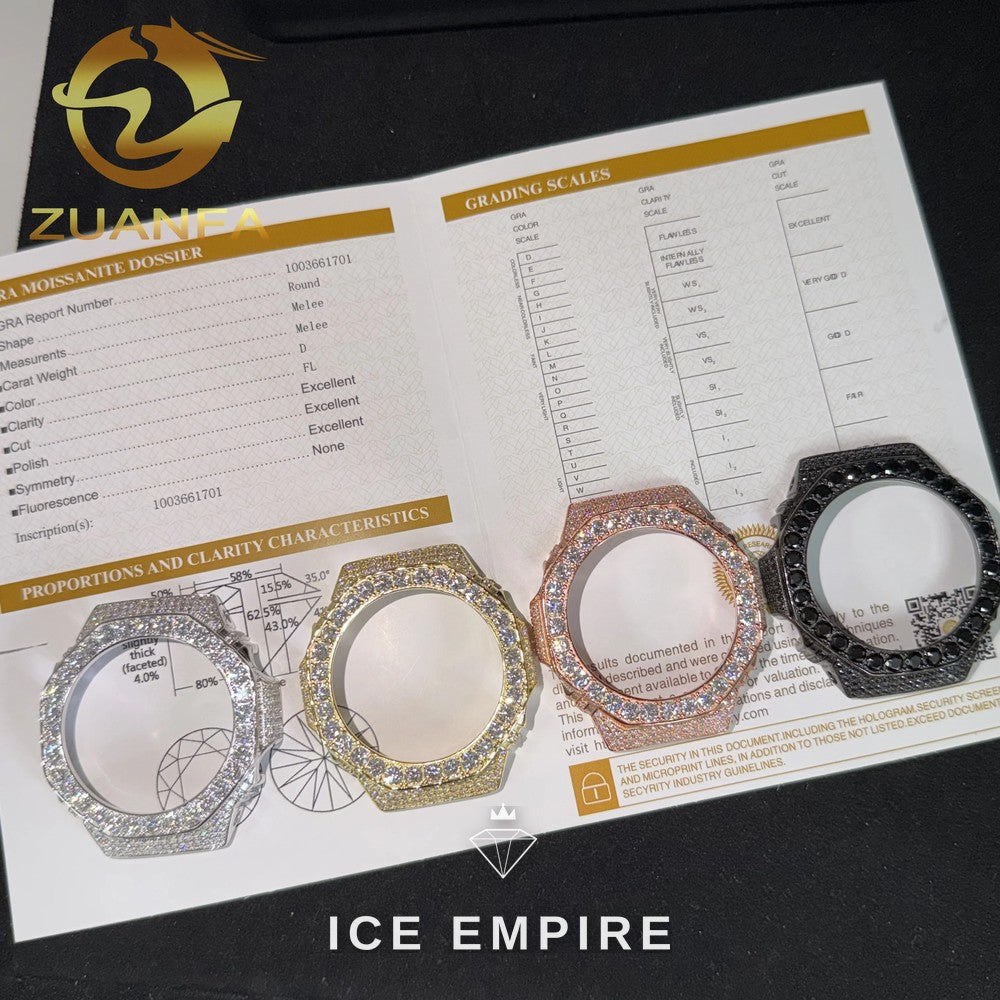 Iced Out 925 Silver Moissanite Watch