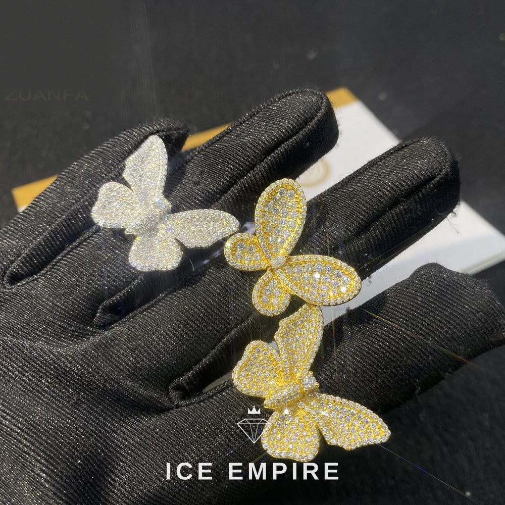 Iced Out Rose Gold Plated Moissanite Ring