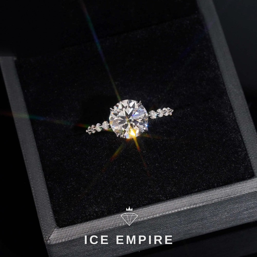 Iced Out Gold Plated Moissanite Wedding Band
