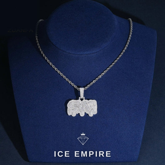 Iced Out Rose Gold Plated Moissanite Pendant