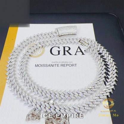 Iced Out Gold Plated Moissanite Cuban Chain