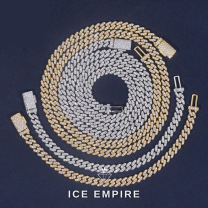 Iced Out Rose Gold Plated Moissanite Cuban Chain
