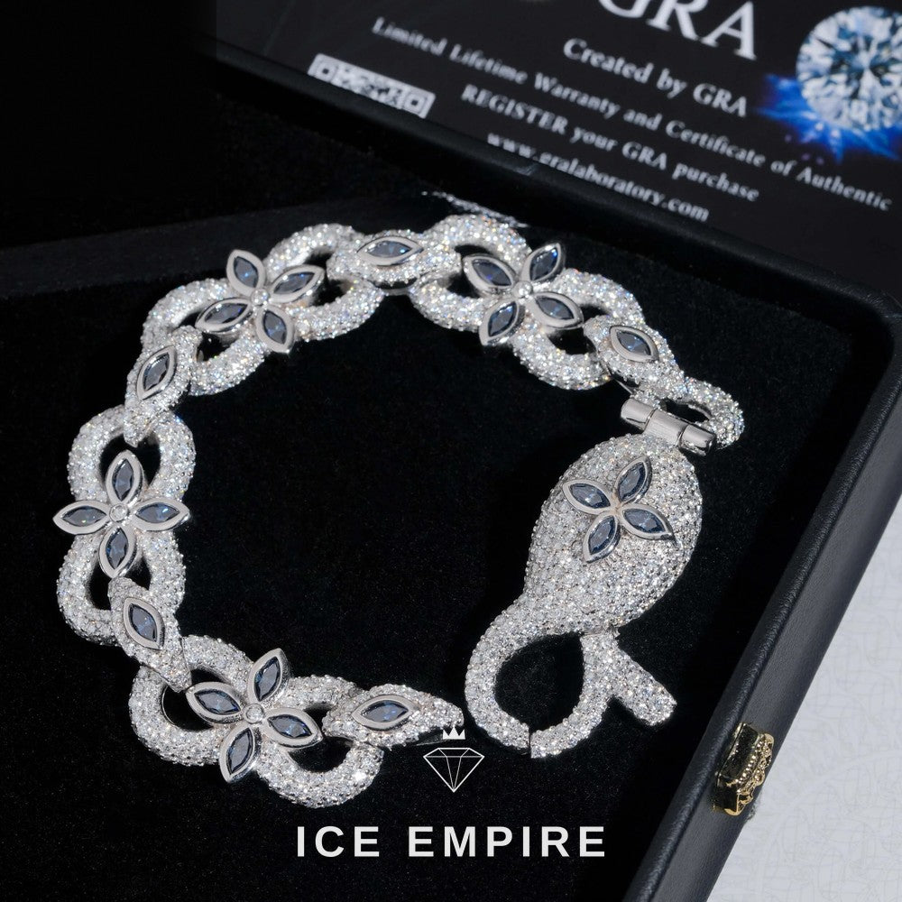 Iced Out 925 Silver Moissanite Cuban Chain