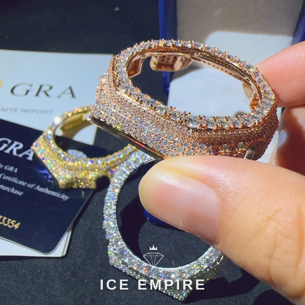Iced Out 925 Silver Moissanite Watch