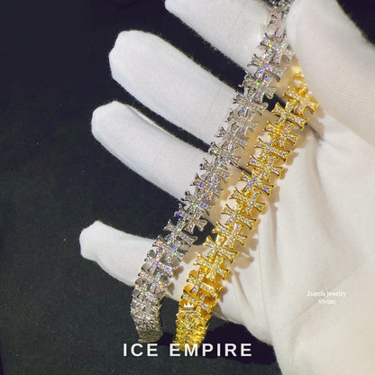 Iced Out 925 Silver Moissanite Cuban Chain