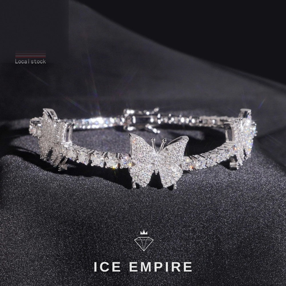 Iced Out 925 Silver Moissanite Tennis Chain