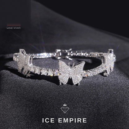 Iced Out 925 Silver Moissanite Tennis Chain