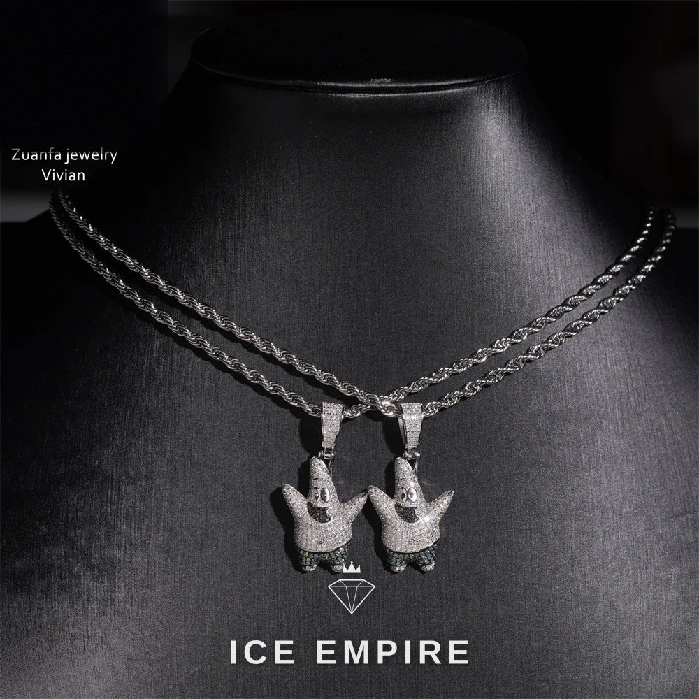 Iced Out 925 Silver Moissanite Pendant