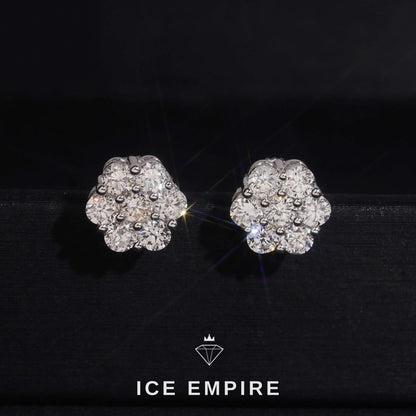 Iced Out Rose Gold Plated Lab Grown Diamond Earrings