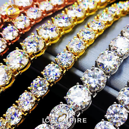 Iced Out Rose Gold Plated Moissanite Cuban Chain
