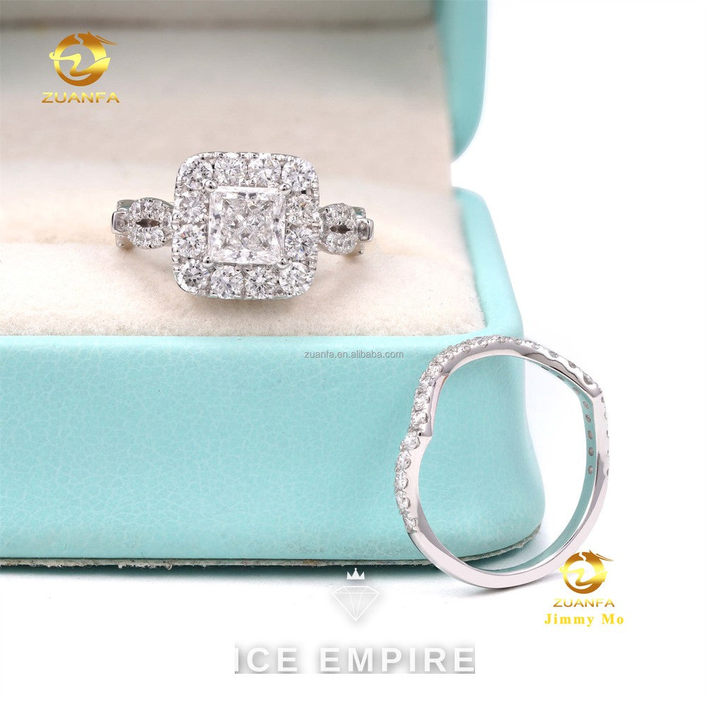 Iced Out 14K Gold Lab Grown Diamond Engagement Ring