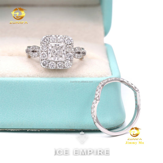 Iced Out 14K Gold Lab Grown Diamond Engagement Ring