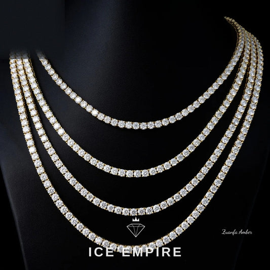 Iced Out Rose Gold Plated Moissanite Cuban Chain