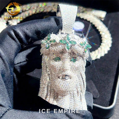 Iced Out 925 Silver Moissanite Pendant