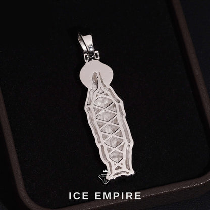 Iced Out 925 Silver Moissanite Pendant