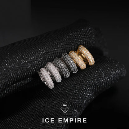 Iced Out 925 Silver Moissanite Hoop Earrings