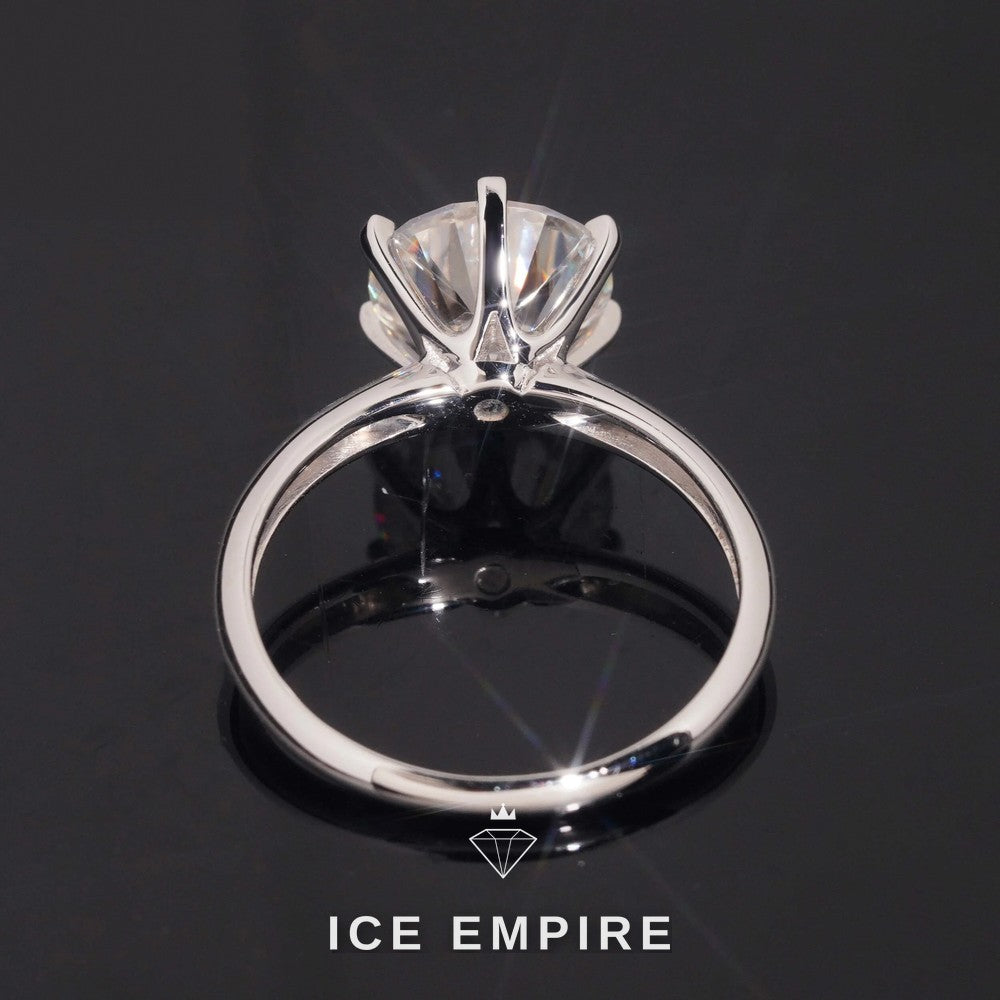 Iced Out Rose Gold Plated Moissanite Engagement Ring