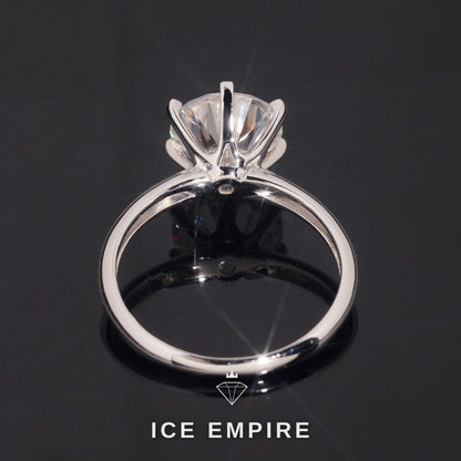 Iced Out Rose Gold Plated Moissanite Engagement Ring