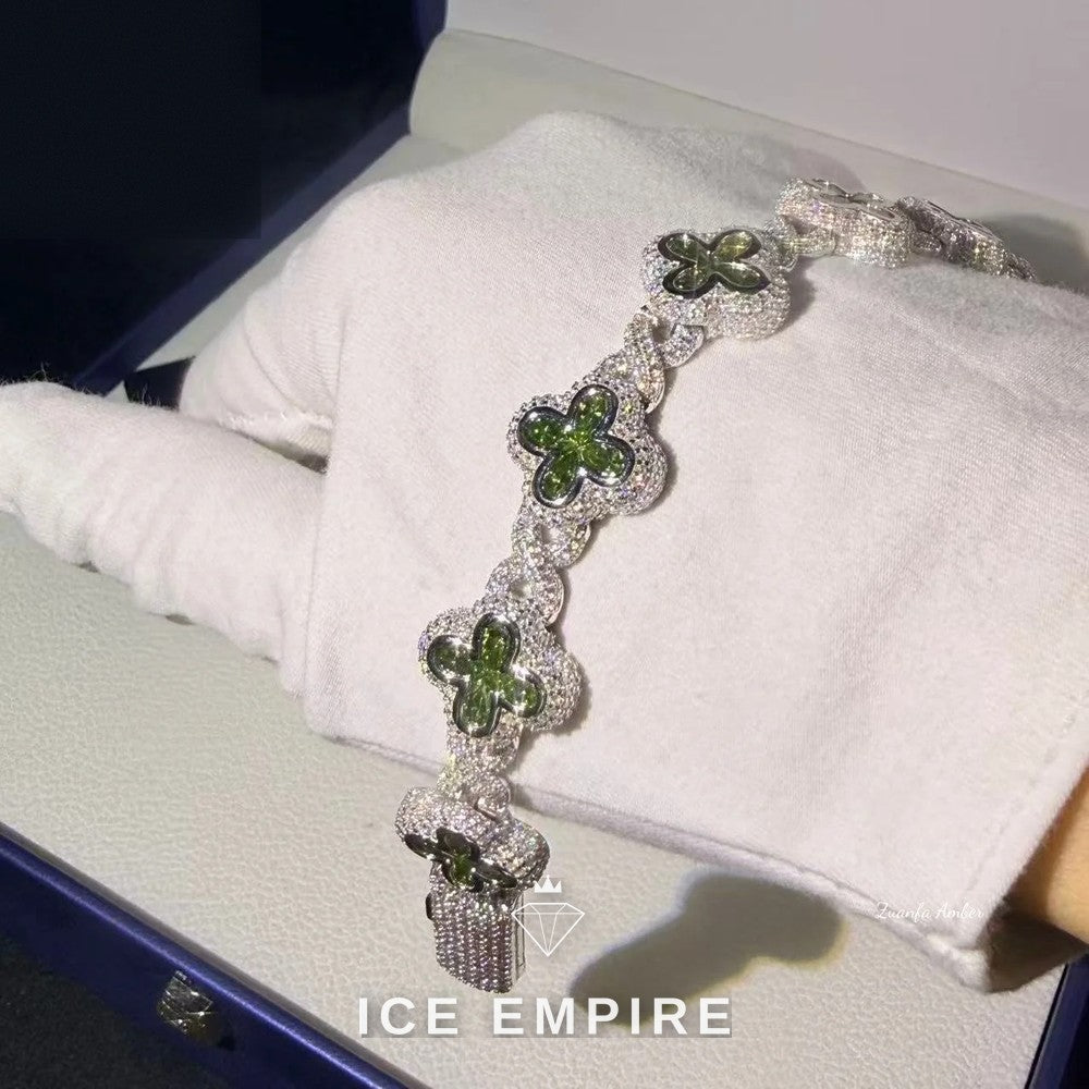 Iced Out 9K Gold Moissanite Cuban Chain