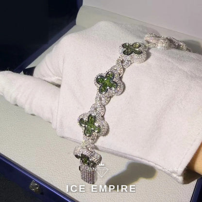 Iced Out 9K Gold Moissanite Cuban Chain