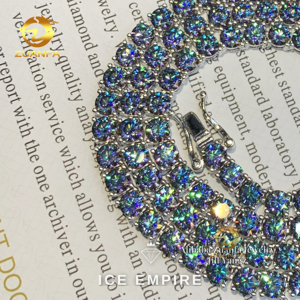 Iced Out Rose Gold Plated Moissanite Cuban Chain