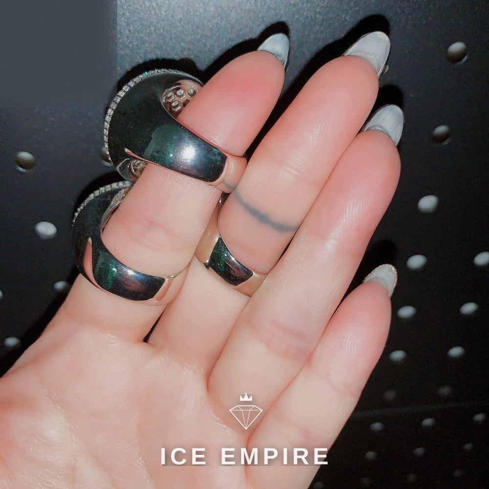 Iced Out Baguette 925 Silver Moissanite Ring
