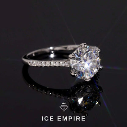 Iced Out Gold Plated Moissanite Wedding Band