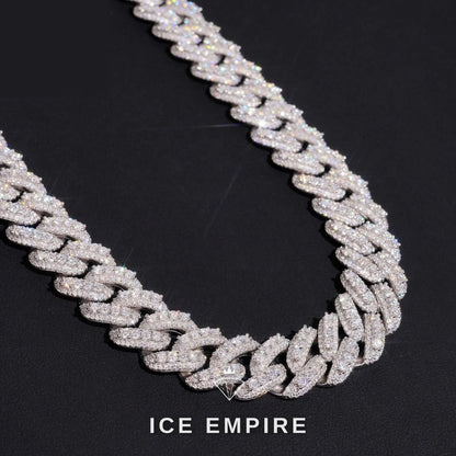 Iced Out Rose Gold Plated Moissanite Cuban Chain