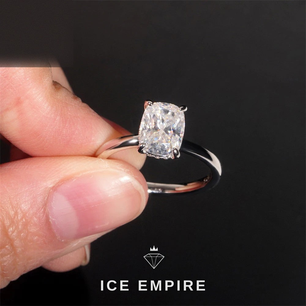 Iced Out 18K Gold Moissanite Wedding Band