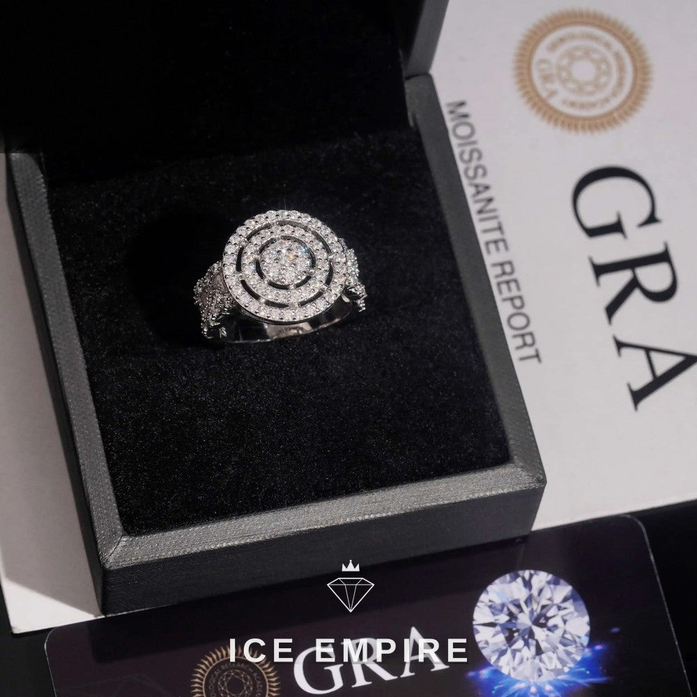 Iced Out Baguette 925 Silver Moissanite Ring