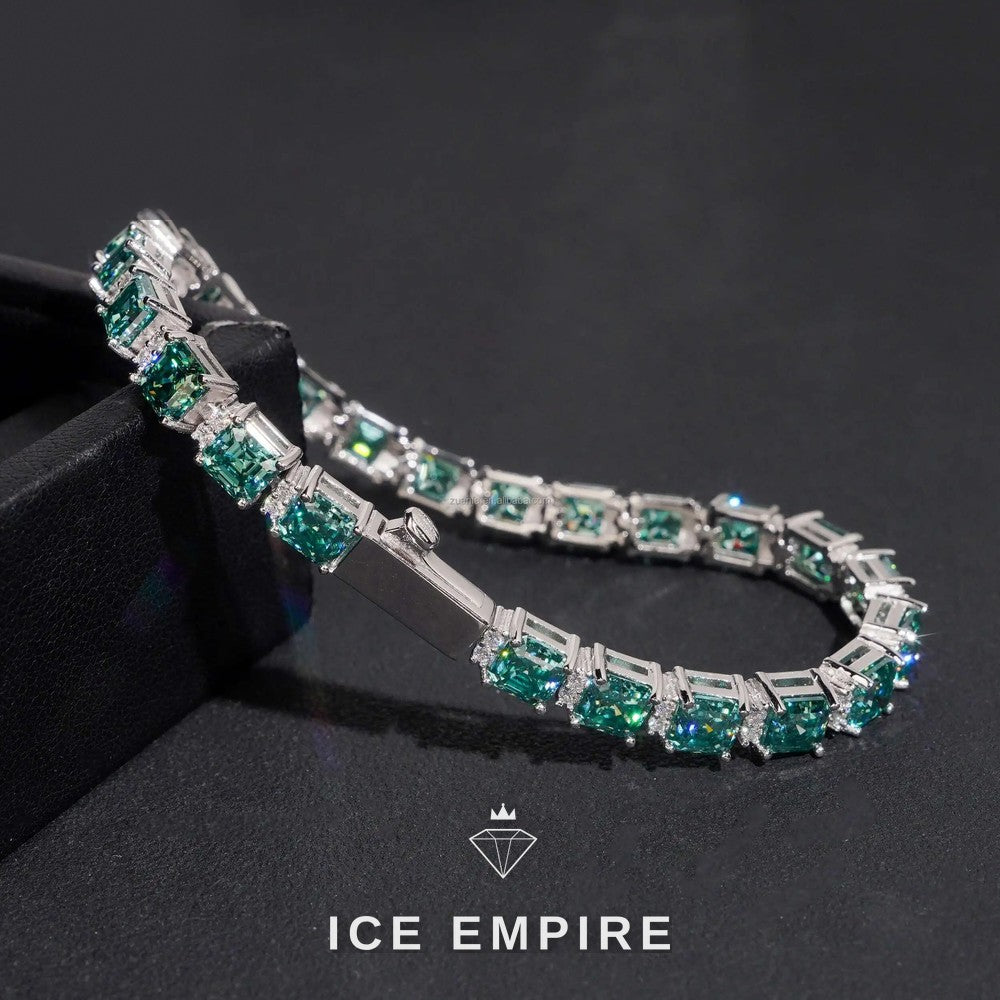 Iced Out 925 Silver Moissanite Tennis Chain