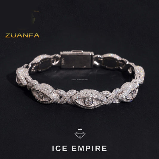 Iced Out 925 Silver Moissanite Cuban Chain