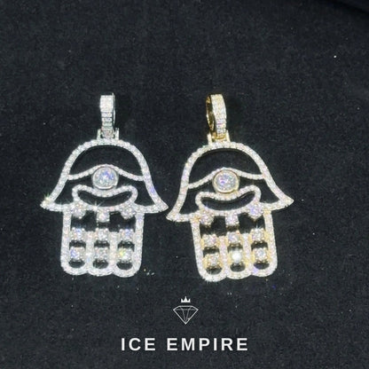 Iced Out Rose Gold Plated Moissanite Pendant