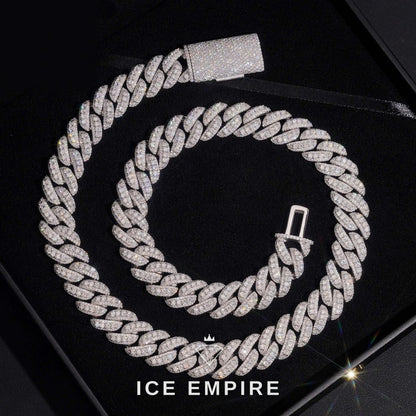 Iced Out Rose Gold Plated Moissanite Cuban Chain