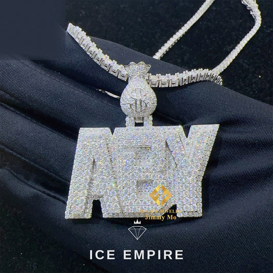 Iced Out 925 Silver Pendant