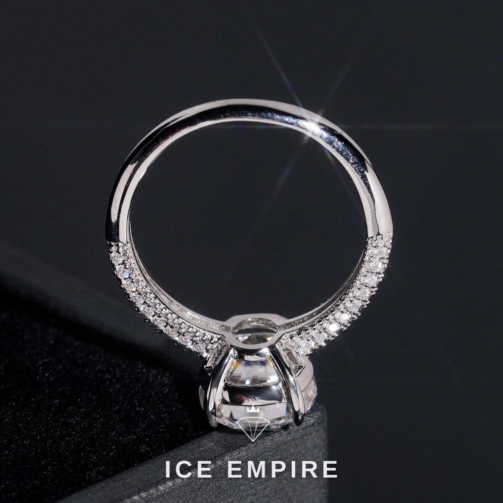 Iced Out Gold Plated Moissanite Wedding Band