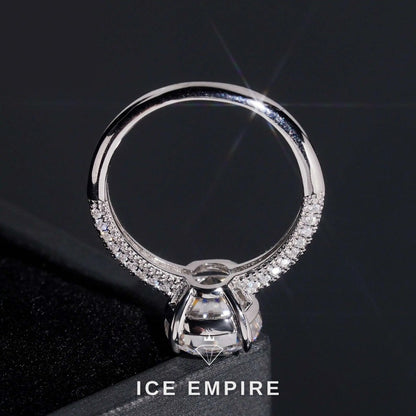 Iced Out Gold Plated Moissanite Wedding Band